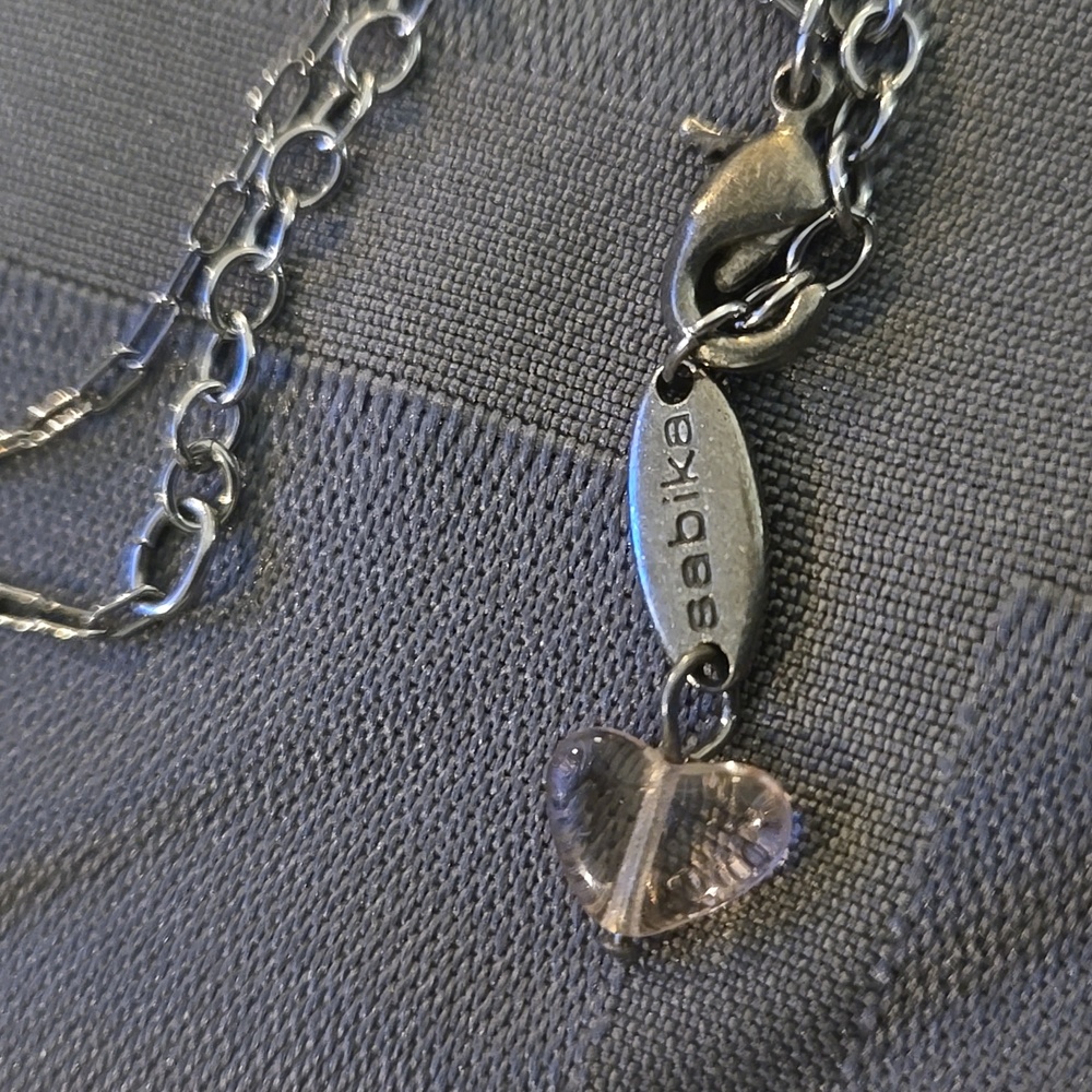Sabika Silver and Blue Necklace - Picture 5 of 5